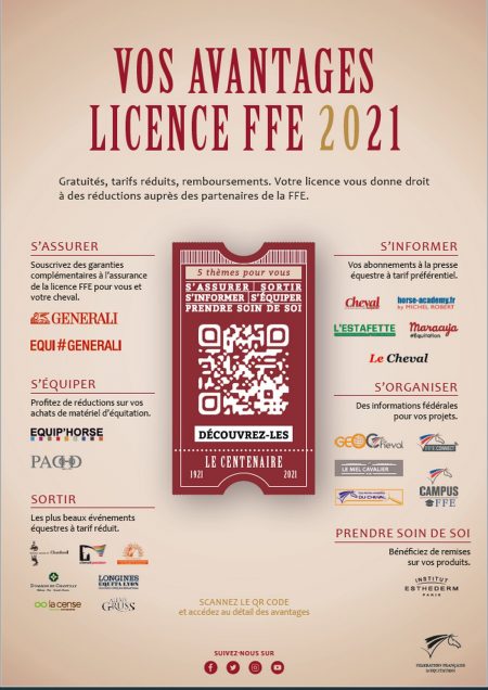 Avantages Licence 2021 FFE